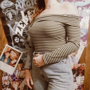 Multi-color Neutral Striped Bodysuit